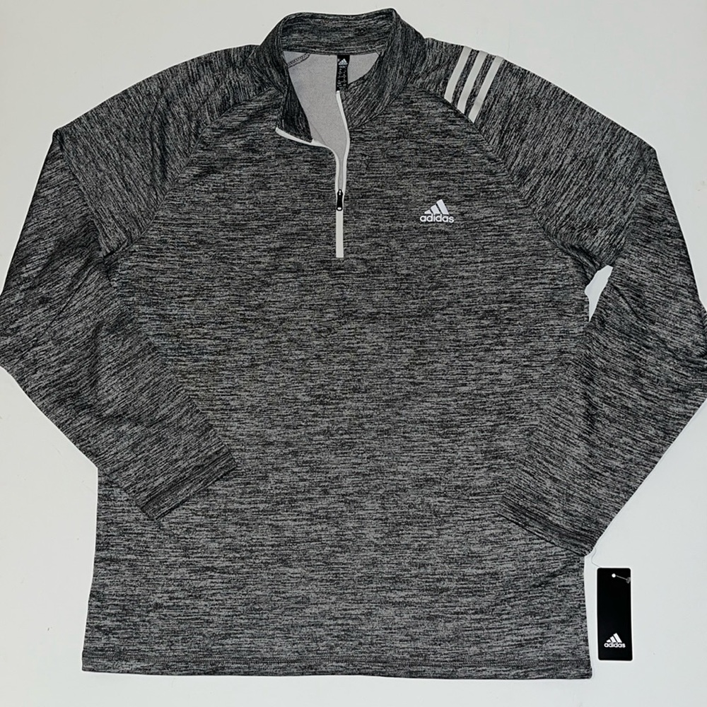 XL adidas Golf French Terry 1/4 Zip Pullover shirt  Men's Heather Gray NWT $60